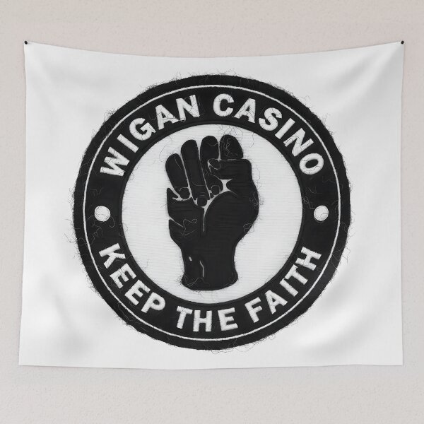 Item preview, Northern Soul Wigan Casino embroidered patch effect designed and sold by fatbanana.