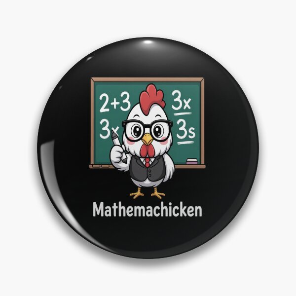 Item preview, Math Teacher Chicken Mathemachicken Pun designed and sold by Rrettgison.