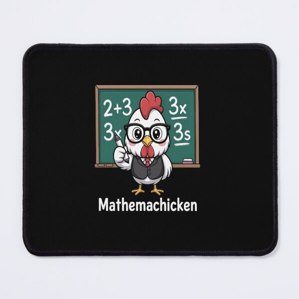 Item preview, Math Teacher Chicken Mathemachicken Pun designed and sold by Rrettgison.