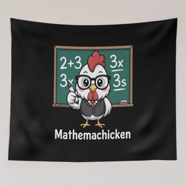 Item preview, Math Teacher Chicken Mathemachicken Pun designed and sold by Rrettgison.