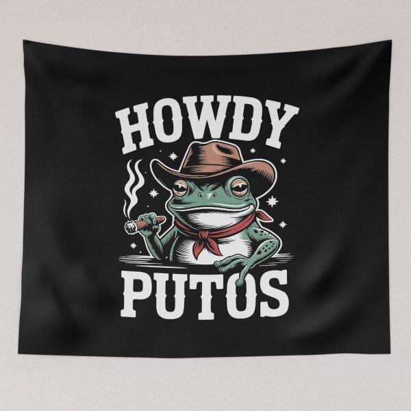 Item preview, Howdy Putos Frog Funny Western Cowboy Humor  designed and sold by RuthGAArt.