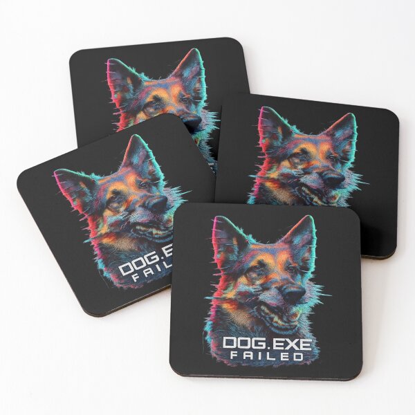 Item preview, DOG.EXE FAILED - Glitched Cyber Dog Portrait designed and sold by MKreative Studio.