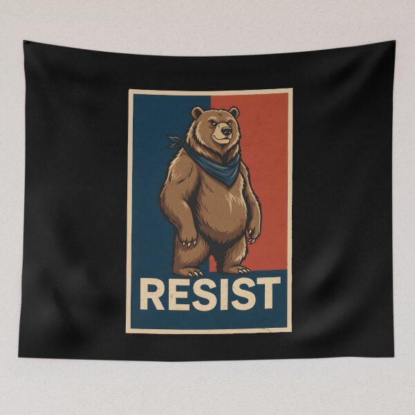 Item preview, Protest Bear Shirt, Anti ICE Shirt, Anti Fascism Shirt, Vintage Activist Shirt, Resistance Tee, ICE Shirt, Political  designed and sold by THREE LITTLE BEANS.