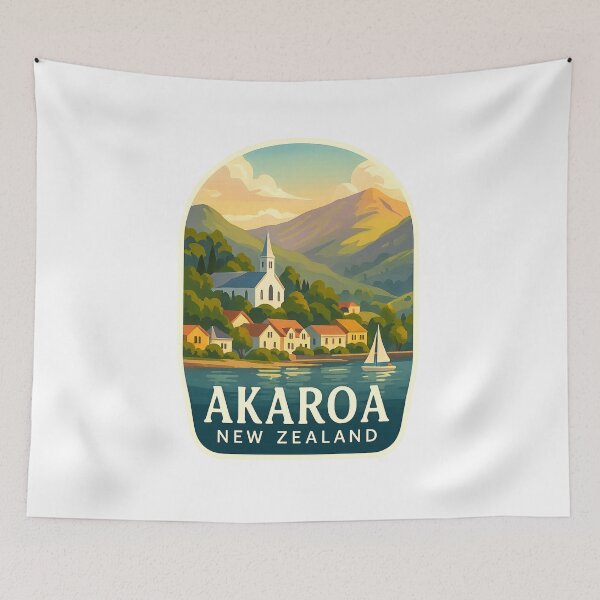 Item preview, Akaroa Harbour View, New Zealand designed and sold by Aryabek.