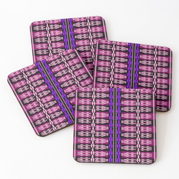 Item preview, Thai ethnic style pattern - Tree line with pink & purple designed and sold by Sukjai@Design.