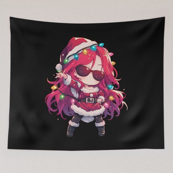 Item preview, Stephanie Dola Christmas Lights No Game No Life Anime Girl Santa Chibi Festive Joy designed and sold by HumbertoValveno.