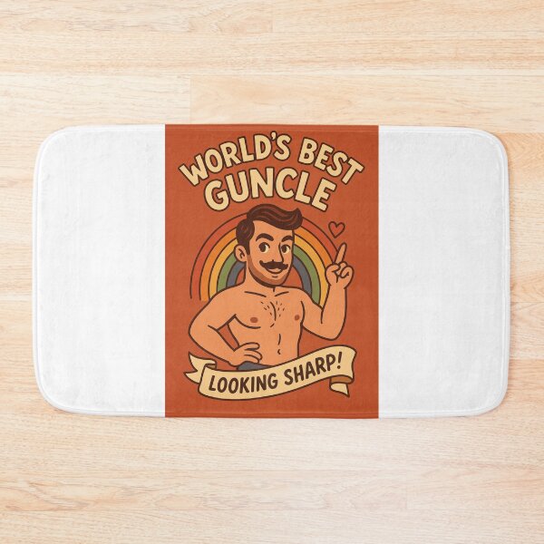 Item preview, World's Best Guncle Retro Rainbow Card designed and sold by Aryabek.