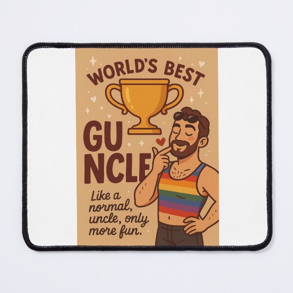 Item preview, World's Best Guncle Trophy Card designed and sold by Aryabek.