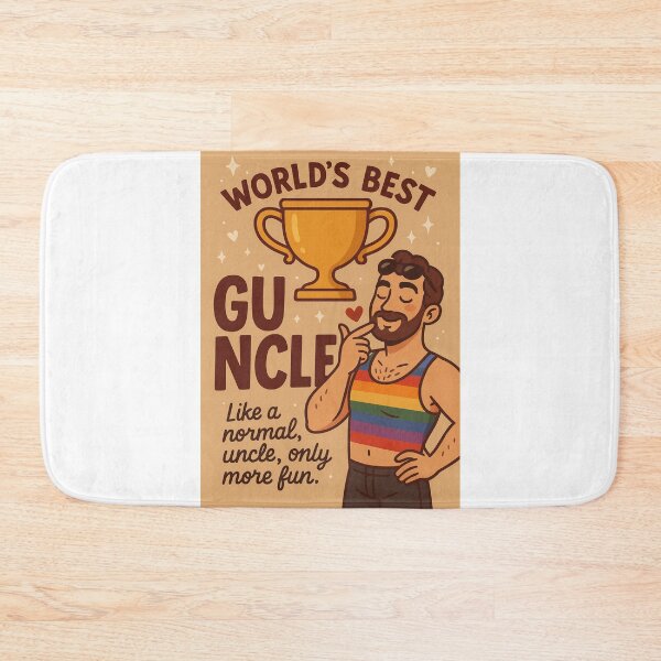 Item preview, World's Best Guncle Trophy Card designed and sold by Aryabek.