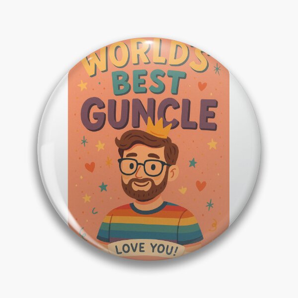 Item preview, World's Best Guncle Rainbow Crown Card designed and sold by Aryabek.