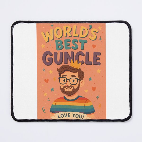 Item preview, World's Best Guncle Rainbow Crown Card designed and sold by Aryabek.