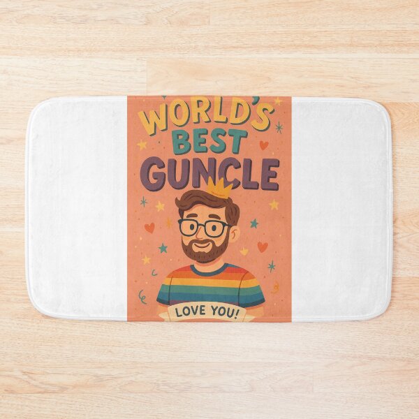 Item preview, World's Best Guncle Rainbow Crown Card designed and sold by Aryabek.