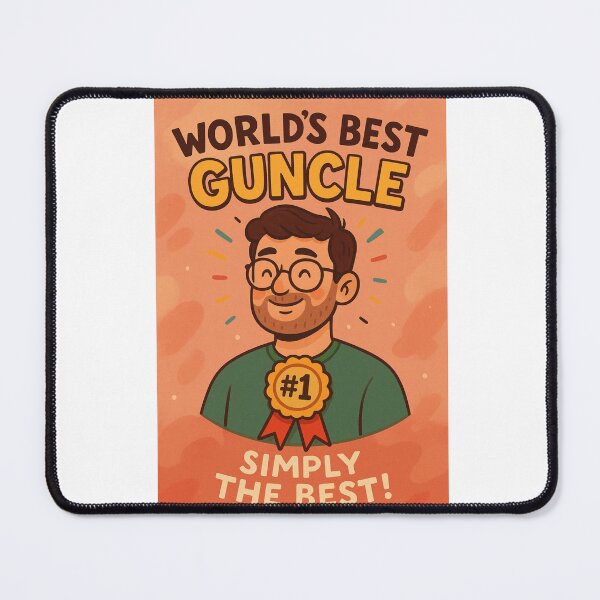 Item preview, World's Best Guncle Ribbon Award Card designed and sold by Aryabek.