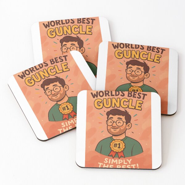 Item preview, World's Best Guncle Ribbon Award Card designed and sold by Aryabek.