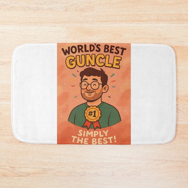 Item preview, World's Best Guncle Ribbon Award Card designed and sold by Aryabek.