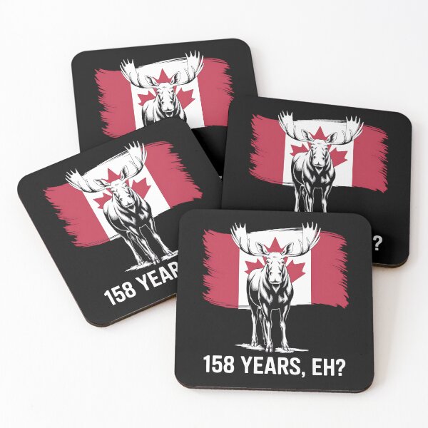 Item preview, Canada Day Moose Canadian Flag 158 Years designed and sold by milanforbes.