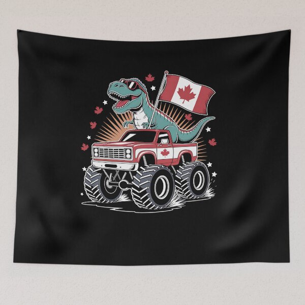 Item preview, Canada Day Dinosaur Trex Monster Truck designed and sold by TiredPack.