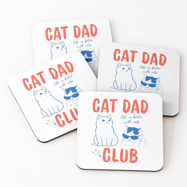 Item preview, Cat Dad Cat Dad Club Funny Cat New Cat Dad Life Is Better With Cats  designed and sold by MissEvanBailey.
