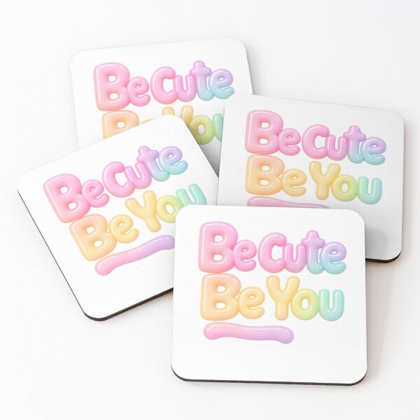 Item preview, Pastel Rainbow Bubble Lettering Be Cute  designed and sold by Jirada.