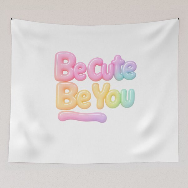 Item preview, Pastel Rainbow Bubble Lettering Be Cute  designed and sold by Jirada.