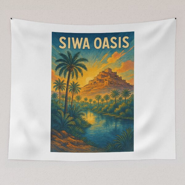 Item preview, Shali Fortress Overlooking Siwa Oasis at Sunrise designed and sold by Aryabek.