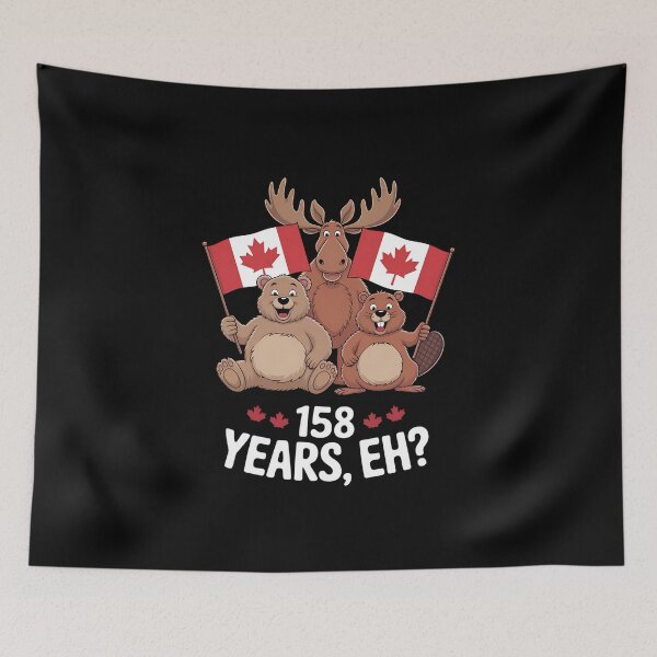 Item preview, Canada Day 158 Years Moose Beaver Bear designed and sold by VasilisLamArt.