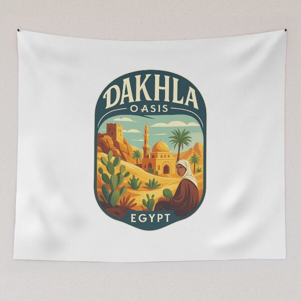 Item preview, Historic Minarets and Desert Life at Dakhla Oasis designed and sold by Aryabek.