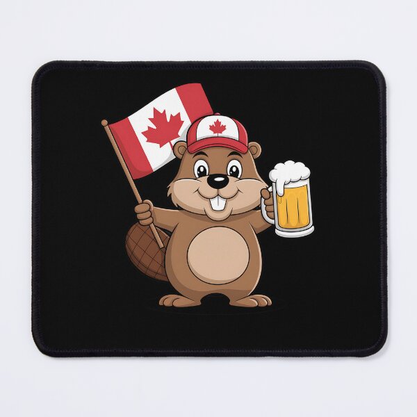 Item preview, Cerveza de castor con bandera de Canadá designed and sold by TiredPack.