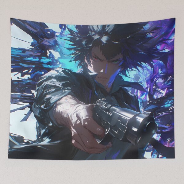 Item preview, Nobuchika Ginoza Psycho Pass Anime Cold Steel Determination Urban Chaos Blue Edge designed and sold by HumbertoValveno.