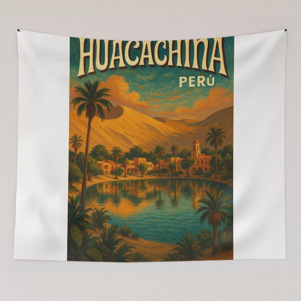 Item preview, Sunset Over Huacachina Oasis, Ica Region, Peru designed and sold by Places On Earth.