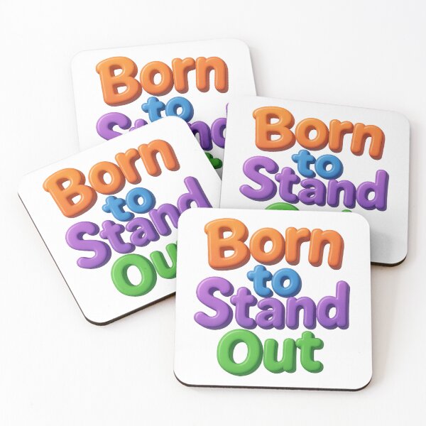 Item preview, Bold and Colorful 3D Bubble Typography "Born to Stand Out" designed and sold by Jirada.