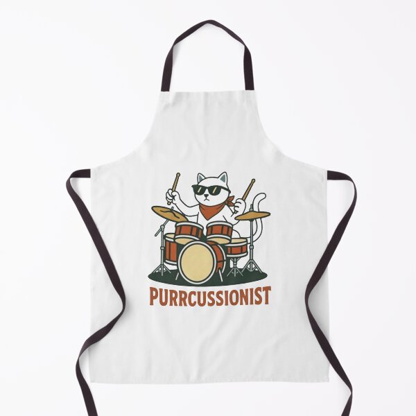 Item preview, Cat Drummer Funny Musician Pun Purrcussionist Gift for Cat Lovers designed and sold by MissEvanBailey.