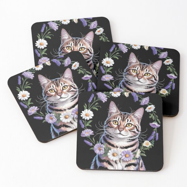 Item preview, Cat Flowers Floral Cute Kitten Aesthetic Cat Lovers Garden  designed and sold by RoyTill0Art.