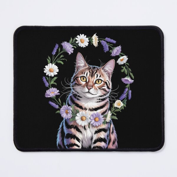 Item preview, Cat Flowers Floral Cute Kitten Aesthetic Cat Lovers Garden designed and sold by RoyTill0Art.