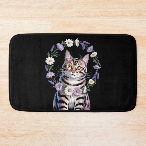 Item preview, Cat Flowers Floral Cute Kitten Aesthetic Cat Lovers Garden  designed and sold by RoyTill0Art.