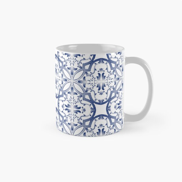 Item preview, Indigo Ornamental Floral Tile Seamless Pattern with Classic Symmetry designed and sold by SGStudio_Thailand.