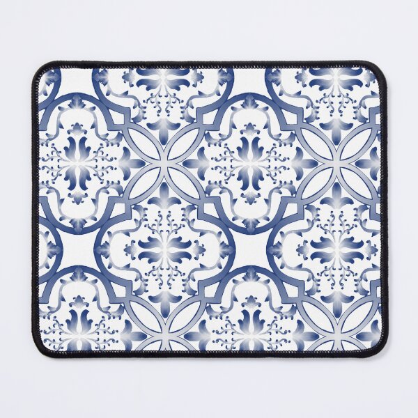 Item preview, Indigo Ornamental Floral Tile Seamless Pattern with Classic Symmetry designed and sold by SGStudio_Thailand.