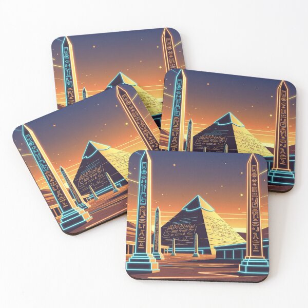 Item preview, Synthwave Desert Night: Neon Obelisk Scene designed and sold by Stickerna.