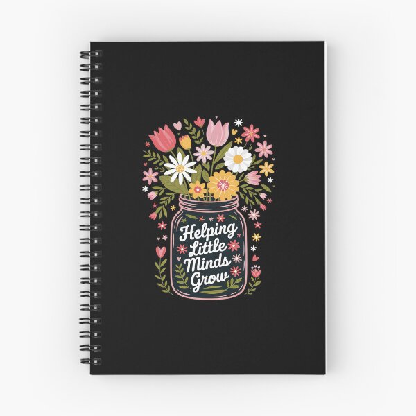 Item preview, Back To school Helping Little Minds Grow Cute Floral Teacher  designed and sold by RsFilsingerArt.