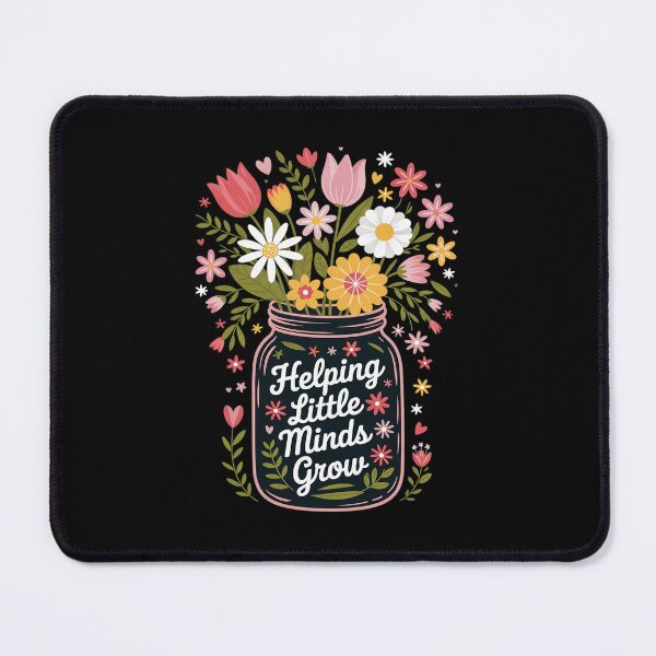 Item preview, Back To school Helping Little Minds Grow Cute Floral Teacher designed and sold by RsFilsingerArt.