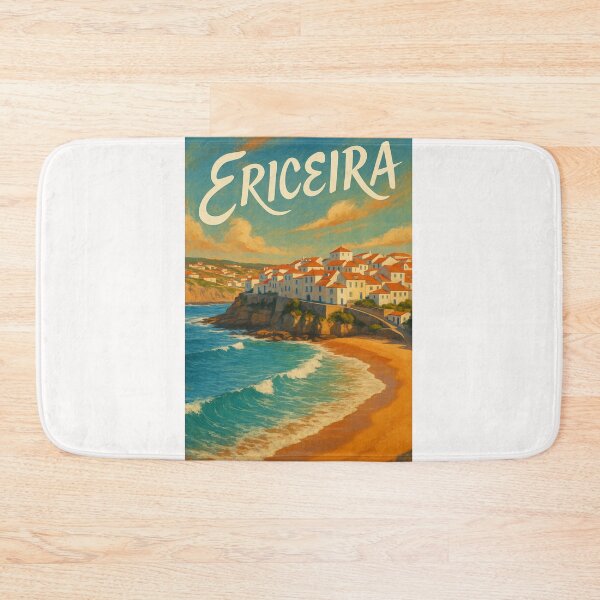 Item preview, Cliffside Houses of Ericeira at Sunset, Portugal designed and sold by Places On Earth.