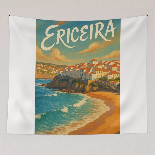 Item preview, Cliffside Houses of Ericeira at Sunset, Portugal designed and sold by Places On Earth.