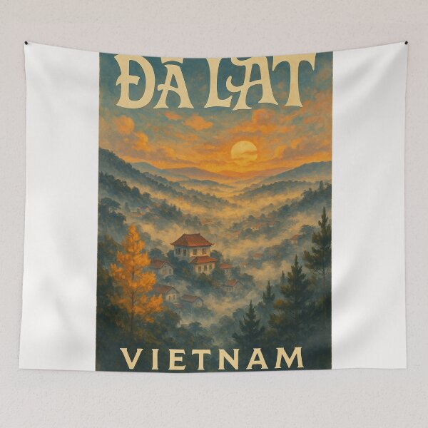 Item preview, Morning Mist over Da Lat, Central Highlands, Vietnam designed and sold by Places On Earth.