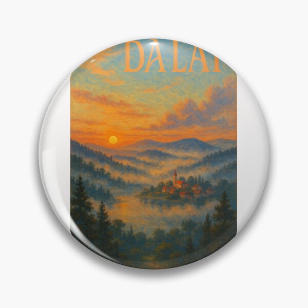 Item preview, Sunrise over Da Lat Lakes and Pine Forests, Vietnam designed and sold by Places On Earth.