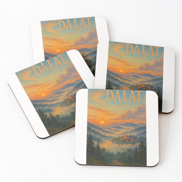 Item preview, Sunrise over Da Lat Lakes and Pine Forests, Vietnam designed and sold by Places On Earth.