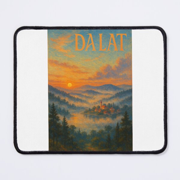 Item preview, Sunrise over Da Lat Lakes and Pine Forests, Vietnam designed and sold by Places On Earth.