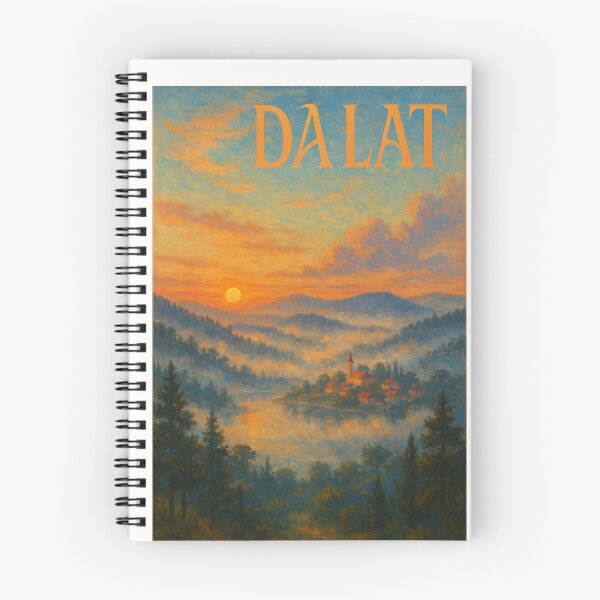 Item preview, Sunrise over Da Lat Lakes and Pine Forests, Vietnam designed and sold by Places On Earth.
