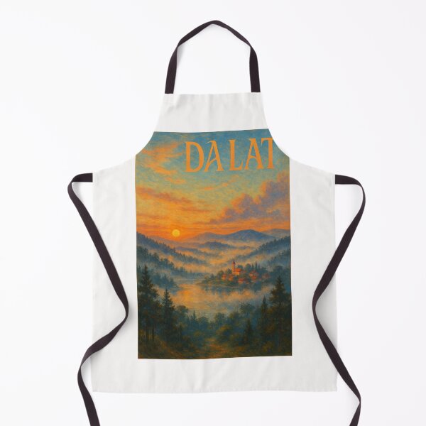 Item preview, Sunrise over Da Lat Lakes and Pine Forests, Vietnam designed and sold by Places On Earth.
