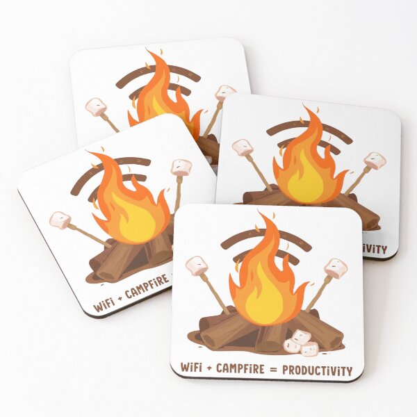 Item preview, WIFI + CAMPFIRE = PRODUCTIVITY designed and sold by Dyer's Design.
