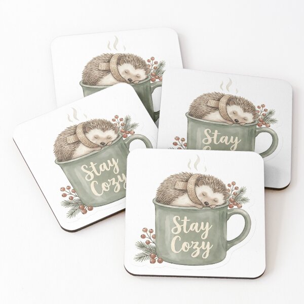 Item preview, Cozy Winter Hedgehog in Mug | Hygge Slow Living Aesthetic designed and sold by StickyGuys.